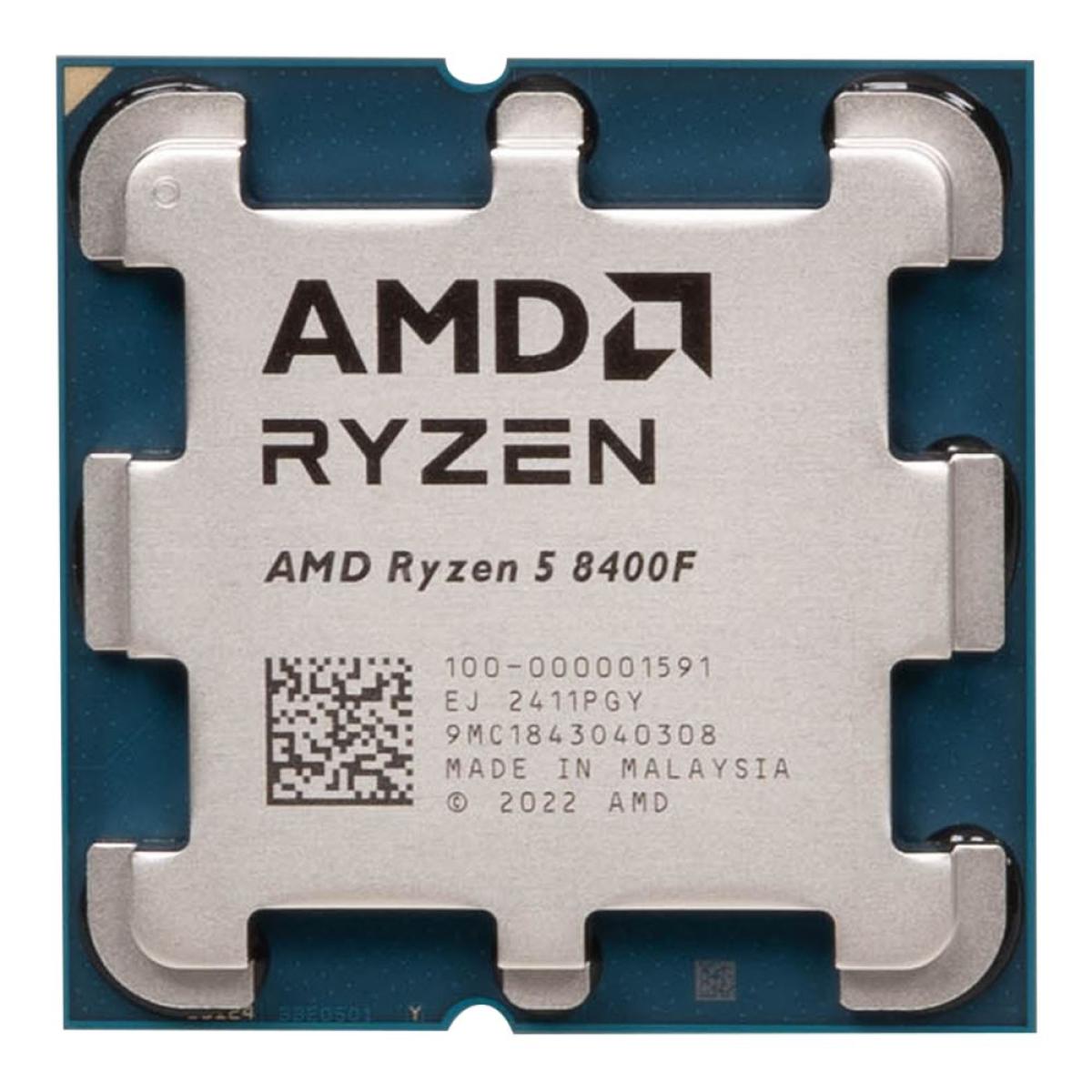 AMD RYZEN 5 8400F 6-Core 4.2GHz (4.7 GHz Max Boost) 22MB Cache AM5 Desktop Processor w/o Graphic Card - Tray