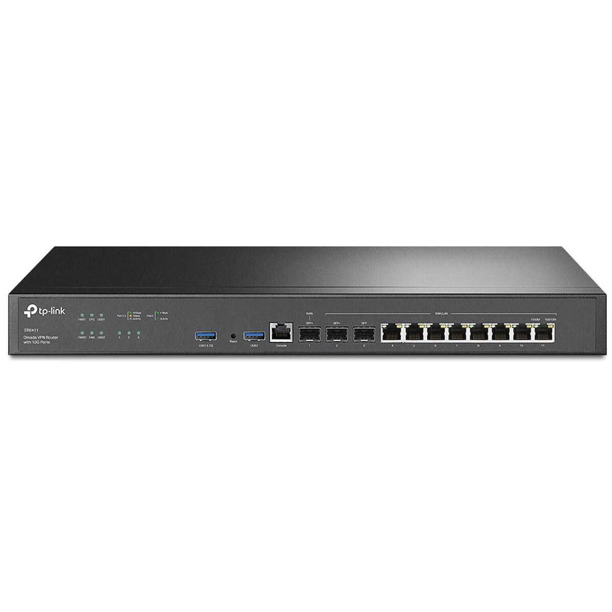 Tp Link Er8411 Enterprise Wired 10g Vpn Router Up To 10 Wan Ports High Network Capacity Spi Firewall Support Omada Sdn Load Balance Lightning Proteion - CompuMe