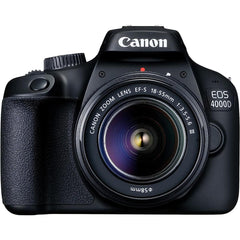 Canon Eos 4000d 18 Mp Dslr Camera W/ Ef S 18 55 Mm F/3.5 5.6 Iii Lens 2.7in Lcd 230k Dots Wi Fi Sd/sdhc/sdxc Memory Card Slot Black - CompuMe