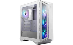 Msi Mpg Gungnir 110r Premium Mid Tower Gaming Pc Case 4 X Argb 120mm Fans Liquid Cooling Support Up To 360mm Radiator White