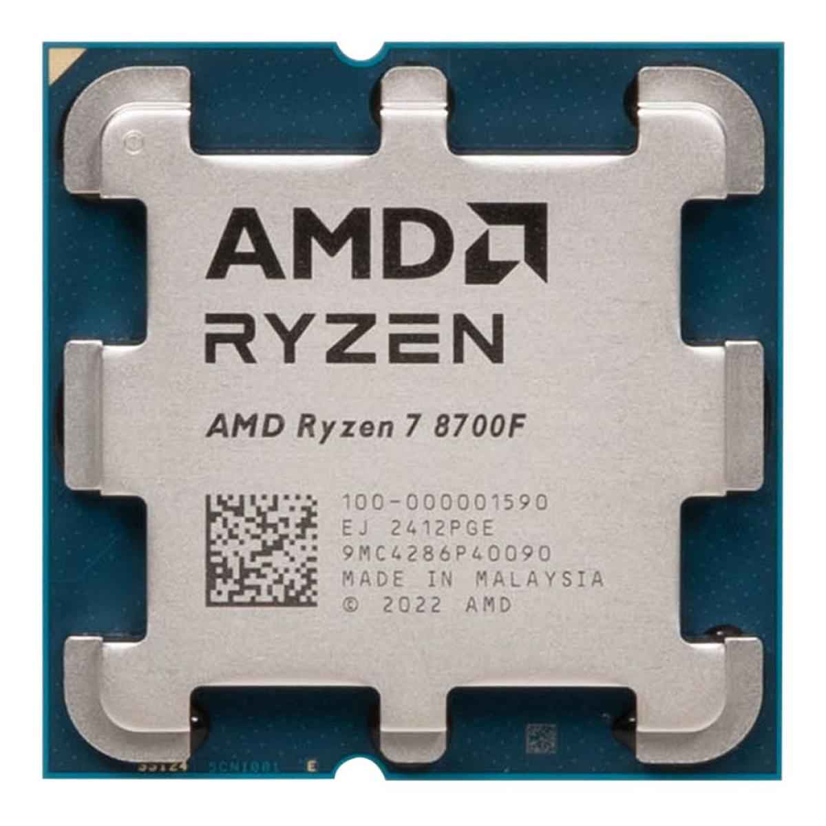 Amd Ryzen 7 8700f 8 Core 4.1ghz (5.0 Ghz Max Boost) 24mb Cache Am5 Desktop Processor W/o Graphic Card Tray