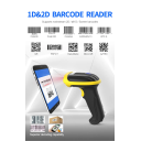 GTCODESTAR X-378D - Dual Interface Wireless 2D QR Code Scanner Gun, Portable, Rugged, Long Battery Life - 1D, 2D, Barcode, Bluetooth, 2.4Ghz, USB