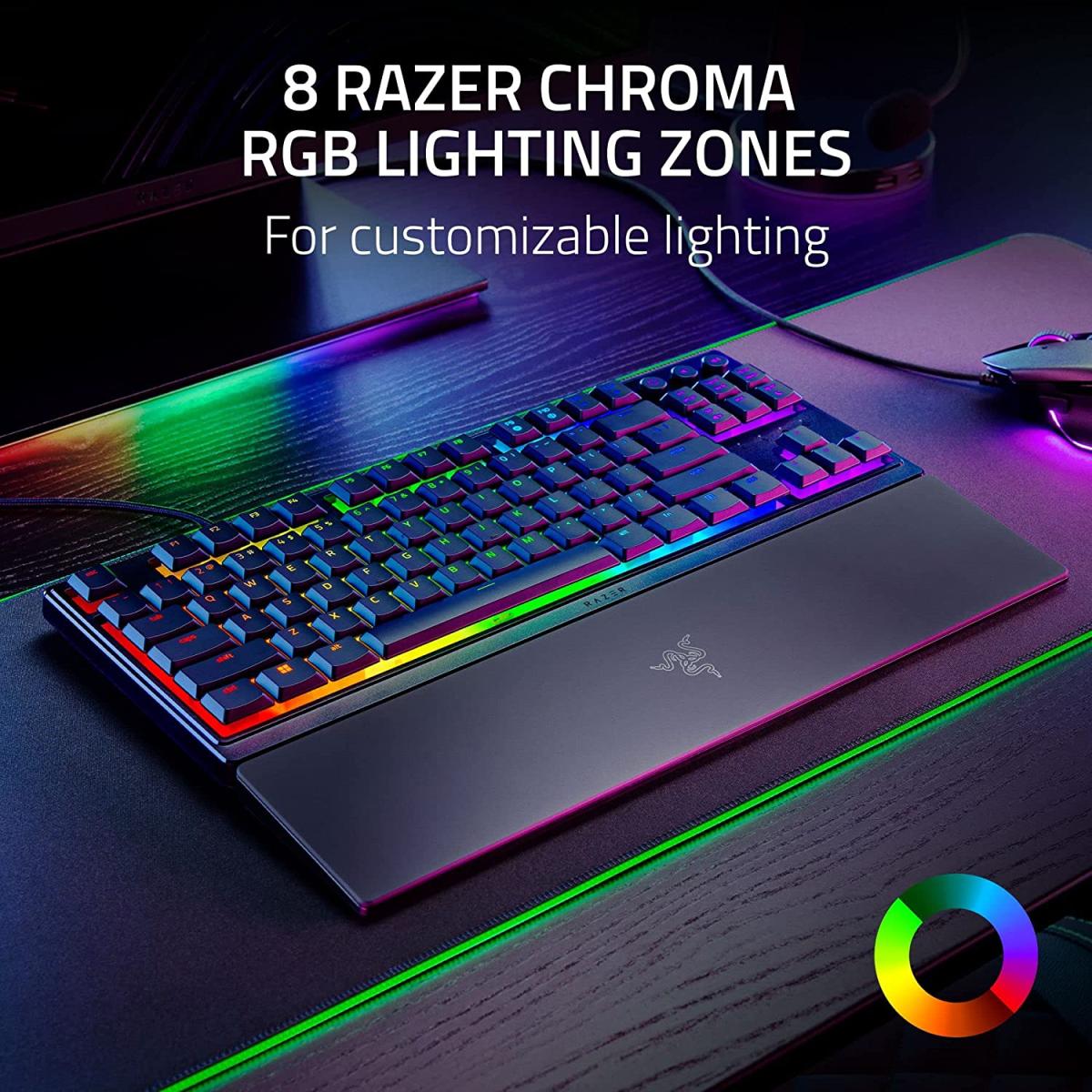 Razer Ornata V3 Tkl Low Profile Keys Mecha Membrane Switchesuv Coated Keycaps Backlit Media Keys 8 Zone Rgb Lighting Spill Resistant W/ Wrist Wrest Razer Ornata V3 Tkl Low Profile Keys Mecha Membrane Switchesuv Coated Keycaps Backlit Media Keys 8 Zone Rgb Lighting Spill Resistant W/ Wrist Wrest