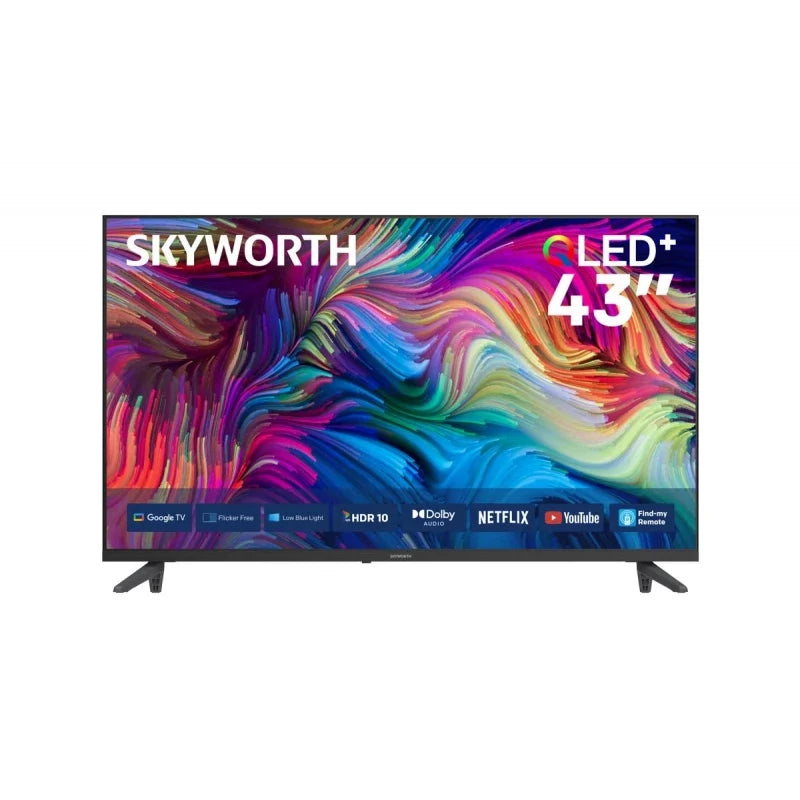 Skyworth QLED TV 43Inch, Smart Google TV, 2HDMI & 2USB, Wifi - 43Q5600H