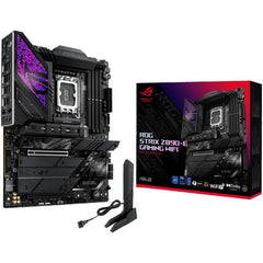 Asus Rog Strix Z890 E Gaming Wi Fi 7 Z890 Ddr5 Lga 1851 Advanced Ai Pc Ready 7x M.2 Ssd Pcie® 5.0 Thunderbolt™ 4 Usb Type C® 2.5gb Lan - CompuMe