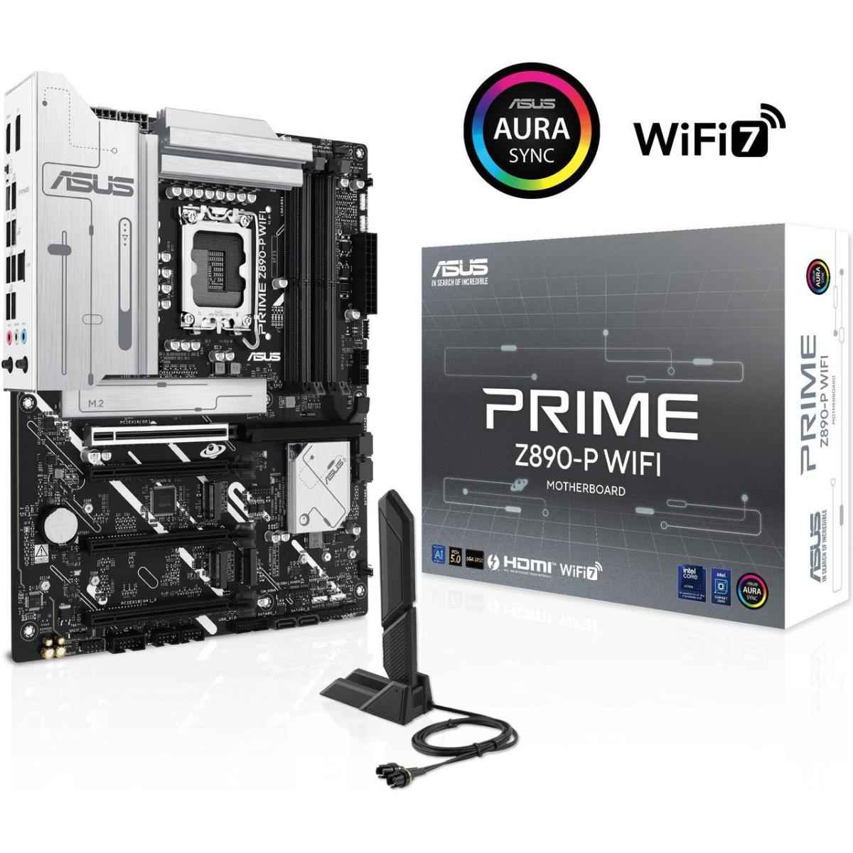 Asus Prime Z890 P Wifi 7 Z890 Ddr5 Lga 1851 Advanced Ai Pc Ready 4x M.2 Ssd Pcie® 5.0 Thunderbolt™ 4 Usb Type C® 2.5gb Lan