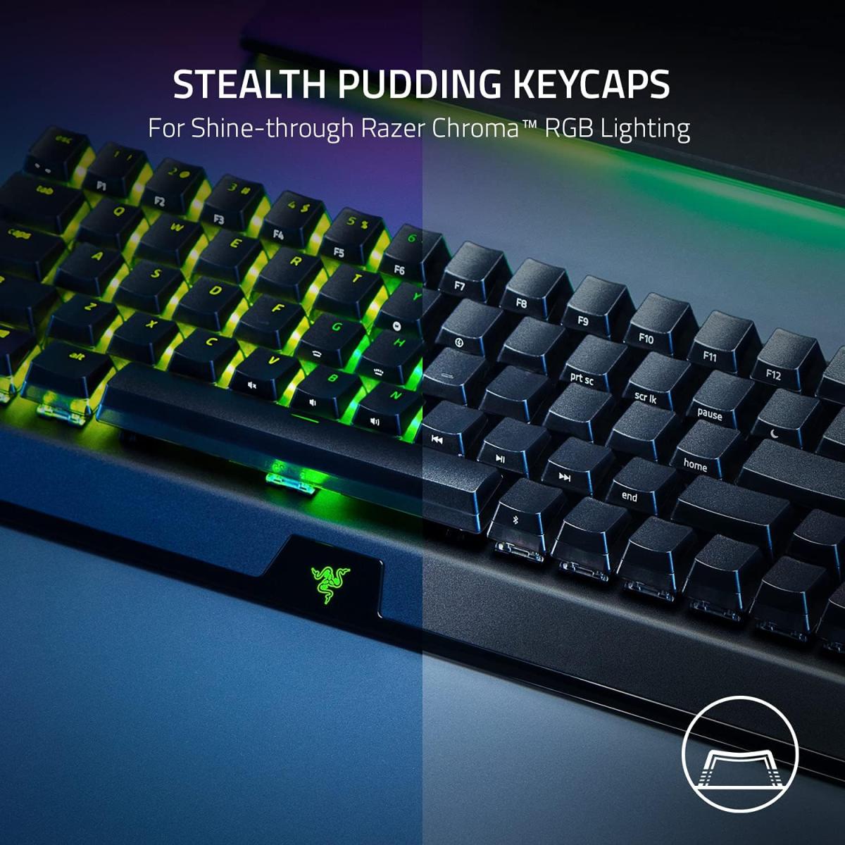 Razer Blackwidow V3 Mini Hyperspeed 65% Wireless Mechanical Yellow Switches Phantom Pudding Keycaps Up To 200hrs Battery Life Razer Blackwidow V3 Mini Hyperspeed 65% Wireless Mechanical Yellow Switches Phantom Pudding Keycaps Up To 200hrs Battery Life