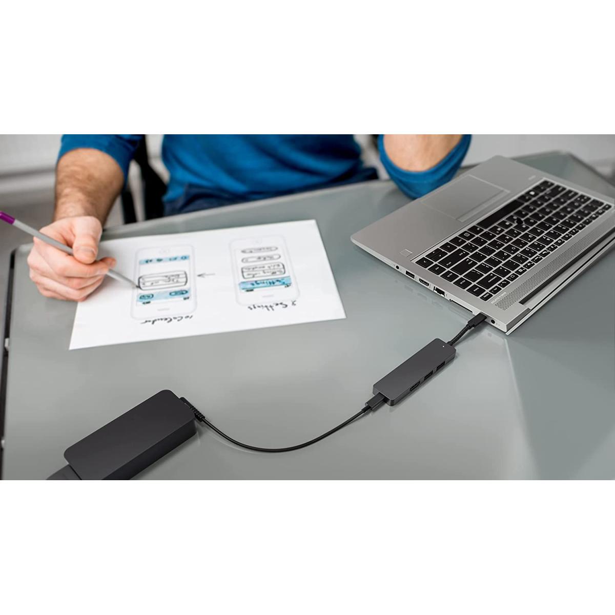 Hp Elite Usb C Hub With 90w Usb C Port And Charging With Usb A Hdmi Ports Black Hp Elite Usb C Hub With 90w Usb C Port And Charging With Usb A Hdmi Ports Black