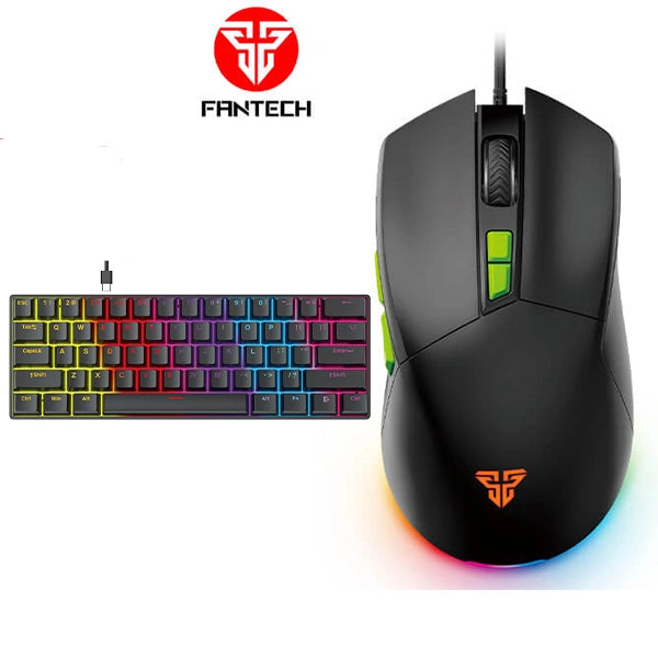 Fantech Mk 1 Bundle Phantom Ii VX6 Gaming Mouse + MK211 ATOM61 Mechanical Gaming Keyboard