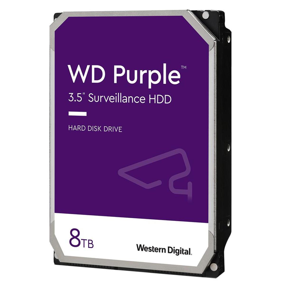 WD 8TB WD Purple Surveillance Hard Drive 3.5" SATA 7200 RPM 256 MB Cache