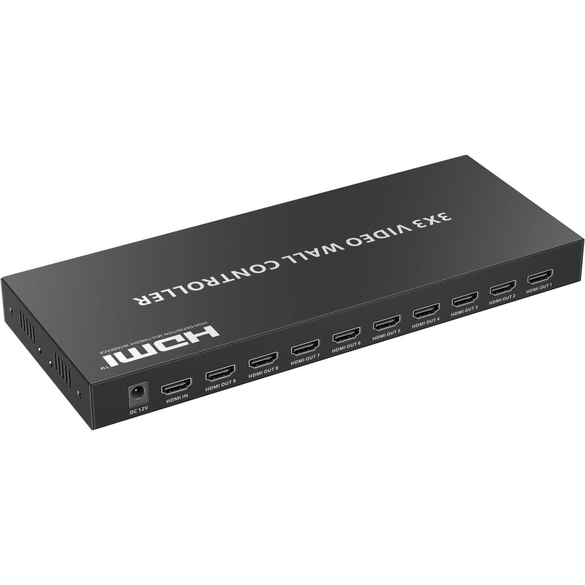 Lenkeng Lkv109vw 4k 60hz 3x3 Videowall Controller Supports 1x2/1x3/1x4/2x2/2x3/3x2/2x4/4x2/3x3 Splicing Modes Rs 232 Control 3.5mm Audio Output