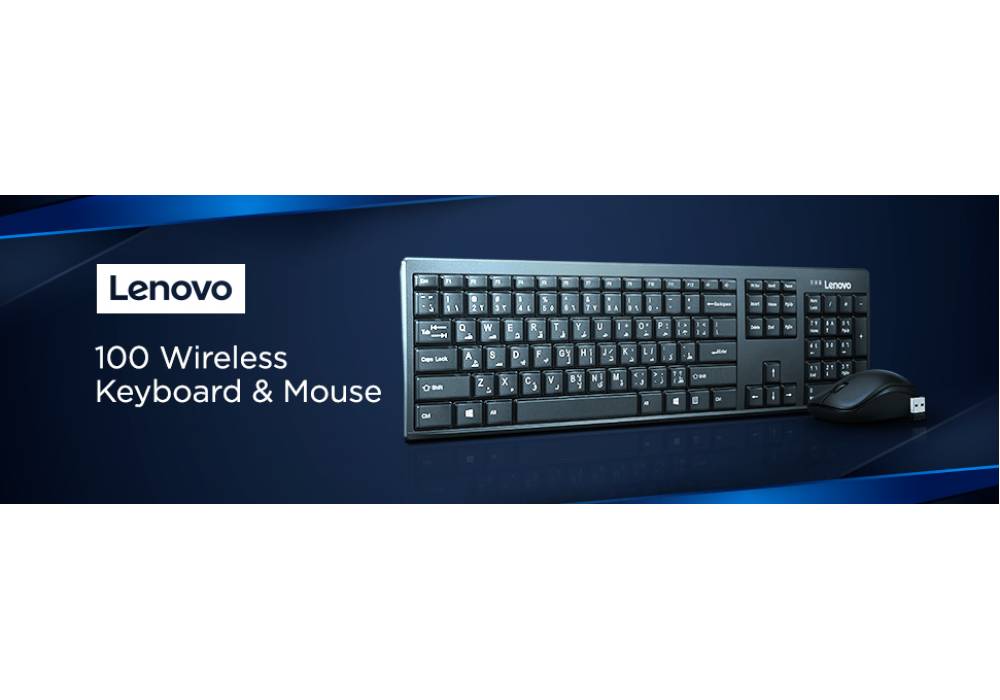 Lenovo 100 USB-A Wireless Combo Keyboard and Mouse AR/EN