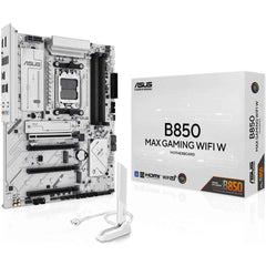 Asus B850 Max Gaming Wifi Am5 Atx Motherboard, Amd B850 Chipset, 4x Dimm Ddr5 Slots, Up To 256gb Max Memory, 1x Pcie 5.0 X16, 3x M.2 Slots, Wi Fi 6e & Bt 5.3, White