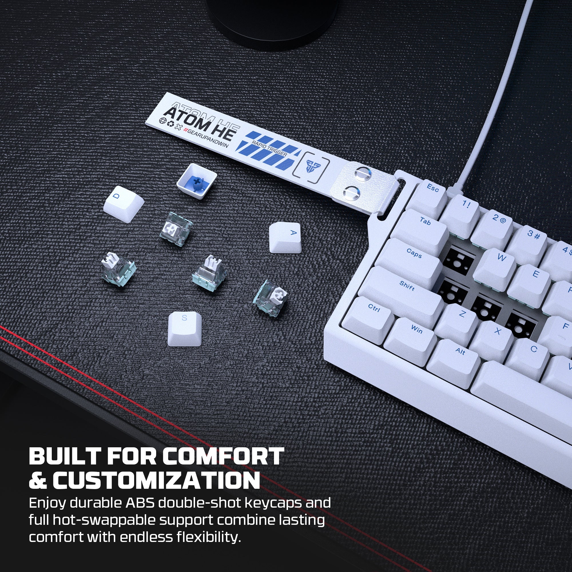 Fantech Magnetic Switch Keyboard ATOM HE68 SERIES MK811, gaming keyboard