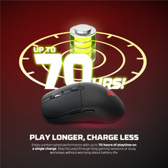FANTECH WG9RD Wireless Gaming Mouse with Charging Magnetic Base Three Mode 12000DPI Customized E-sports Gamer Mouse