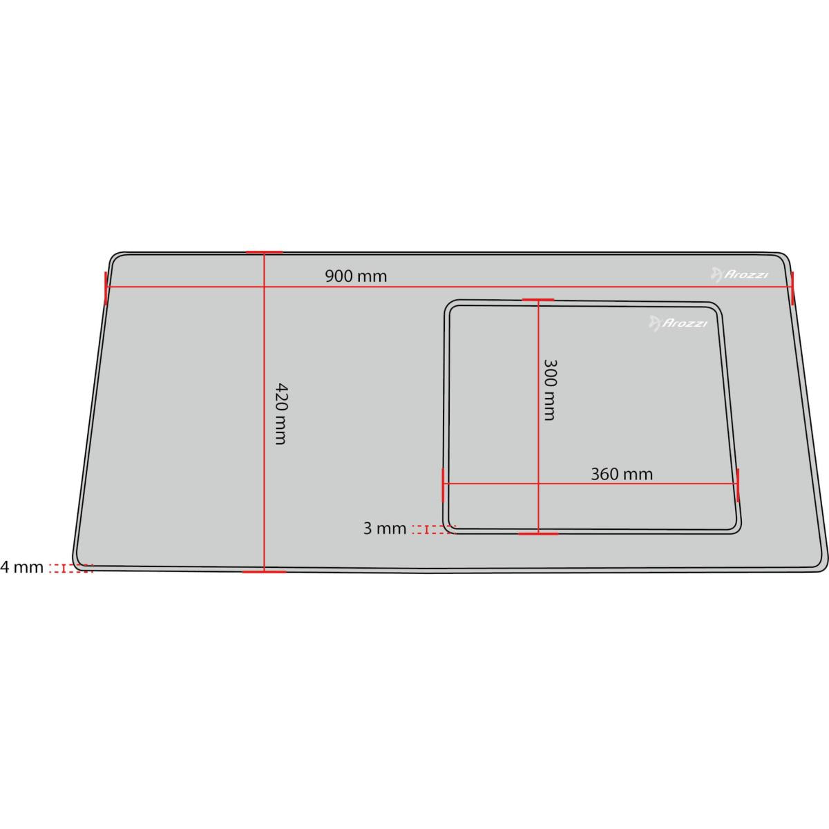 Arozzi Zona Mousepad Xl Black Fabric Polyester Mouse Pad Arozzi Zona Mousepad Xl Black Fabric Polyester Mouse Pad