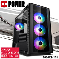 CC Power 9060XT-101 Gaming PC NEW 12Gen Intel Core i5 6-Cores w/ AMD Radeon RX 9060 XT 16GB DDR6 & Advanced Air Cooler