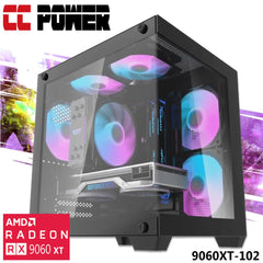 Cc Power 9060xt 102 Gaming Pc New 14gen Intel Core I5 10 Cores W/ Amd Radeon Rx 9060 Xt 8gb Ddr6 & Advanced Air Cooler
