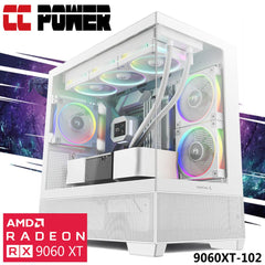 CC Power 9060XT-102 Gaming PC NEW 14Gen Intel Core i5 10-Cores w/ AMD Radeon RX 9060 XT 16GB DDR6 & Advanced Air Cooler