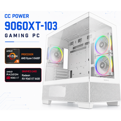 CC POWER 9060XT-103 Gaming PC – AMD Ryzen 5 8400F | Radeon RX 9060 XT 16GB | 16GB DDR5 | 500GB NVMe