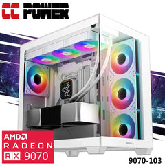 CC Power 9070-103 Gaming PC 7Gen AMD Ryzen 7 7800X3D 8-Cores w/ AMD Radeon RX 9070 16GB GDDR6 & Advanced AIR Cooler