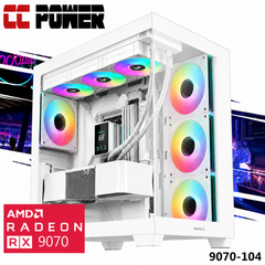 CC Power 9070-104 Gaming PC NEW 9Gen AMD Ryzen 7 9700X 8-Cores w/ AMD Radeon 9070 16GB DDR6 & DDR5 Memory & Advanced Air Cooler