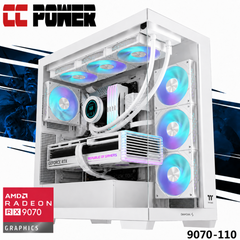 CC Power 9070-110 Gaming PC 14Gen Intel Core i9 K-Series 24-Cores w/ AMD Radeon 9070 16GB DDR6 & Liquid Cooler