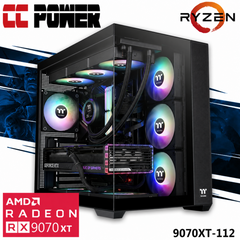 CC Power 9070XT-112 Gaming PC NEW 9Gen AMD Ryzen 9 9900X3D 12-Cores w/ AMD Radeon RX 9070 XT 16GB GDDR6 & Liquid Cooler