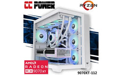 CC Power 9070XT-112 Gaming PC NEW 9Gen AMD Ryzen 9 9900X3D 12-Cores w/ AMD Radeon RX 9070 XT 16GB GDDR6 & Liquid Cooler