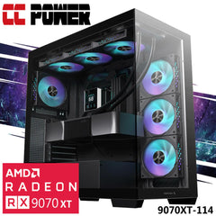 Cc Power 9070xt 114 Gaming Pc New 9gen Amd Ryzen 9 9950x 16 Cores W/ Amd Radeon Rx 9070 Xt 16gb Gddr6 & Liquid Cooler