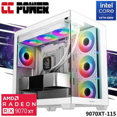 Cc Power 9070xt 115 Gaming Pc 14gen Intel Core I5 K Series 14 Cores W/ Amd Radeon Rx 9070 Xt 16gb Ddr6 & Liquid Cooler