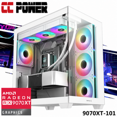 CC Power 9070XT-101 Gaming PC 14Gen Intel Core i7 20-Cores w/ AMD Radeon RX 9070 XT 16GB GDDR6 & Advanced Air Cooler