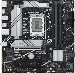 Prime B760M-A-CSM Intel B760 (LGA 1700) mATX CSM Commercial Motherboard PCIe 4.0, DDR5, 2X M.2, 2.5Gb LAN, DP, 2X HDMI™, SATA 6 Gbps, USB 3.2 Type-C, Aura Sync, ASUS Control Center Express