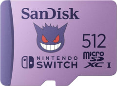 512GB Pokémon Gengar microSDXC Card Licensed for Nintendo-Switch - Made for Nintendo-Switch 1, OLED, and Lite - SDSQXAO-512G-GN6ZK