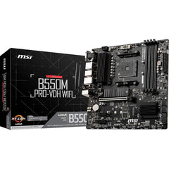 MSI B550M PRO-VDH WIFI, AMD AM4 RYZEN 5000, 4000, 3000 Series /DDR4/PCIe 4.0/2xM.2 - mATX Motherboard | B550M PRO-VDH WIFI |
