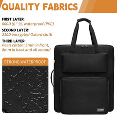 Solar Panel Travel Bag, Portable Solar Panel Storage Bag Compatible with Jackery SolarSaga 100W 200W 100X, Water-Resistant Protective Padded Carrying Case for 2 Panels, for Outdoor Camping Travel
