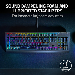 Razer BlackWidow V4 X Tactile & Clicky 6 Macro Keys Doubleshot ABS Keycaps Media Controls Sound Dampening & Stabilizers AR/EN Layout - Green Switch