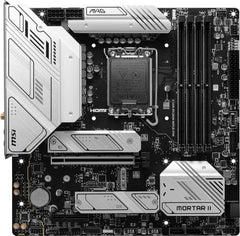 MAG B760M Mortar WiFi II Gaming Motherboard (Supports 12th/13th/14th Gen Intel Processors, LGA 1700, DDR5, PCIe 5.0, M.2, 2.5Gbps LAN, USB 3.2 Gen2, HDMI/DP, Wi-Fi 6E, Bluetooth 5.3, mATX)