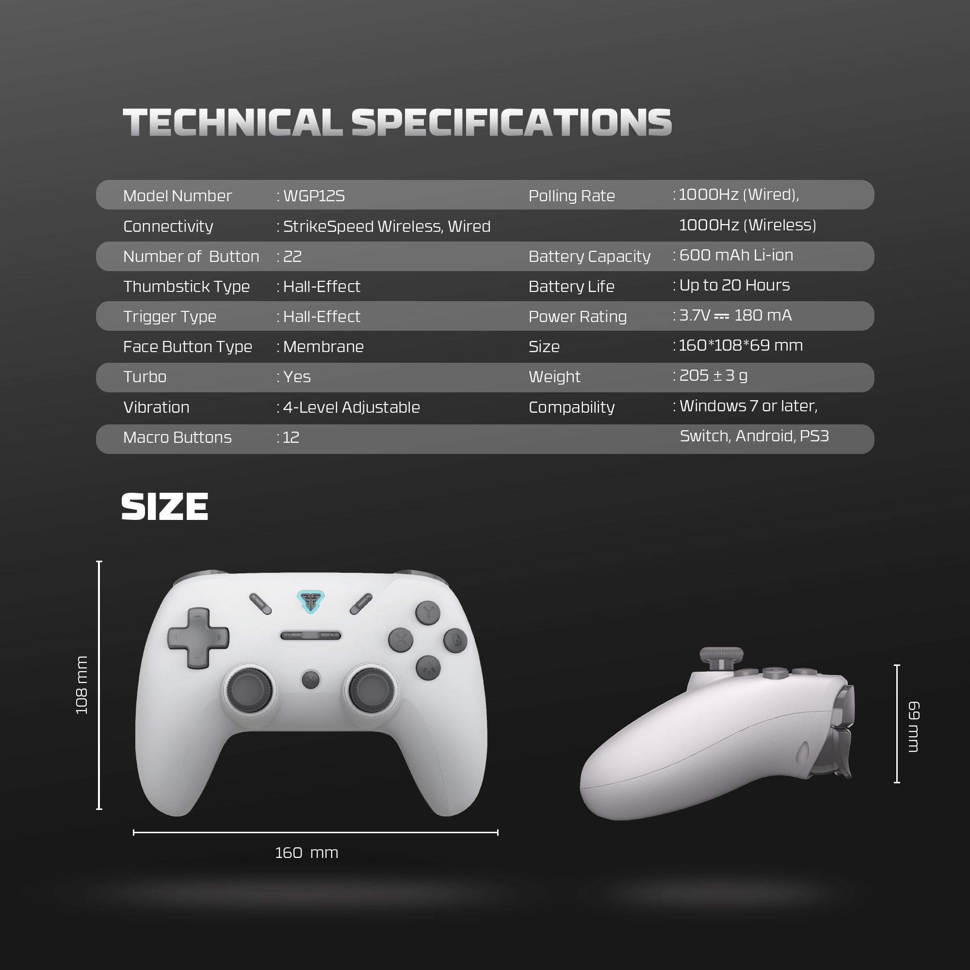 FANTECH wireless gamepad for computer setup