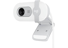 Logitech Brio 100 Full HD 1080p Webcam for Meetings and Streaming, Auto-Light Balance, Built-in Mic, Privacy Shutter, White