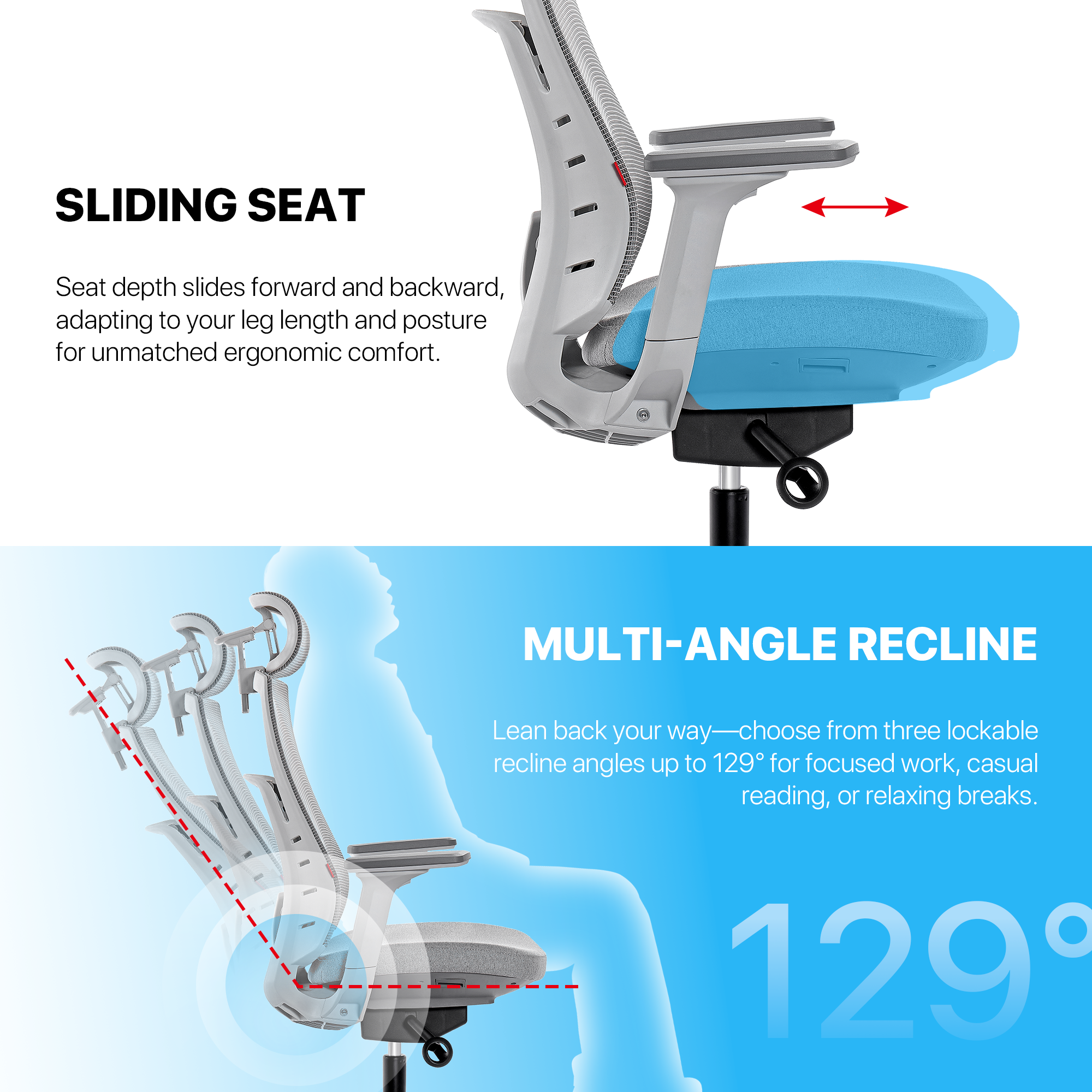 FANTECH OC1 Ergonomic Office Chair White, gaming chairs