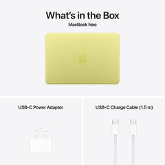 Apple MacBook Neo A18 Pro chip, 6Core CPU & 5Core GPU, 8GB & 256GB SSD, 13Inch, Citrus - MHFD4AE