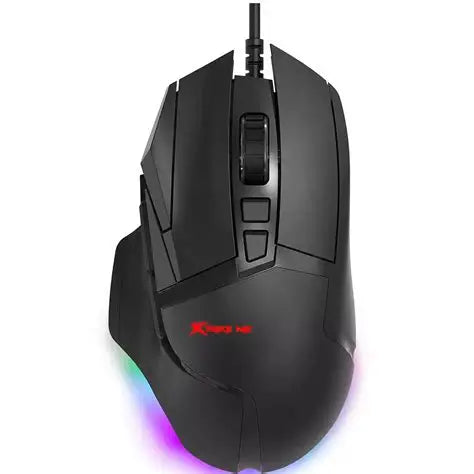 SHT RGB Wired Gaming Mouse, 12800DPI, Black - GM-502