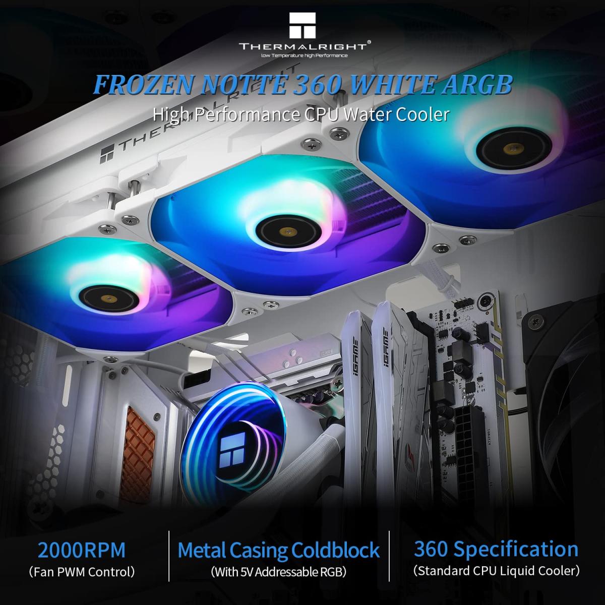 Thermalright ARGB PWM FDB bearing cooling fan for PC cooling