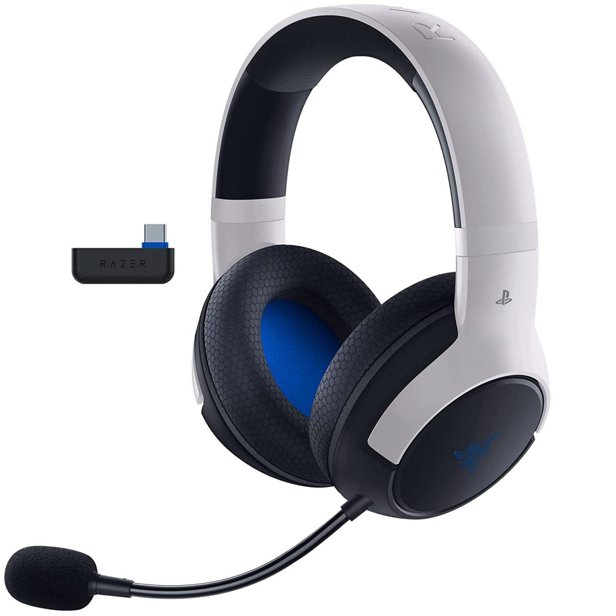 Razer Kaira Hyperspeed Wireless / Bluetooth 50mm Drivers Hyperclear Cardioid Mic Memory Foam Cushions 30 Hr Battery For Ps5 Ps4 Pc & Mobile