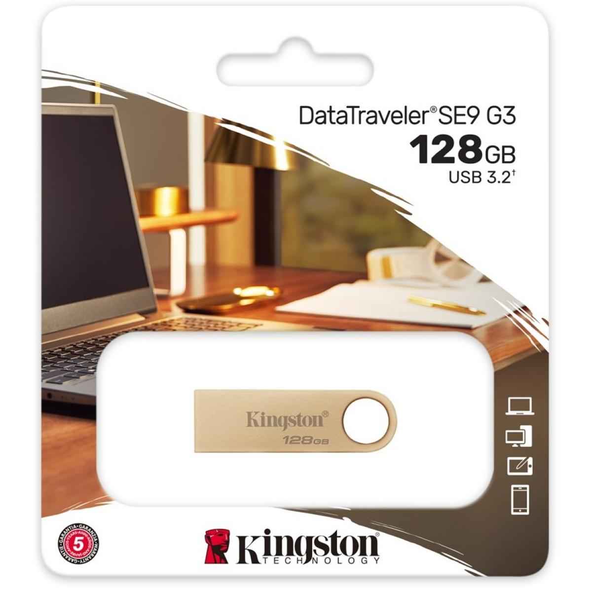Kingston Datatraveler Se9 G3 128gb Usb Flash Drive Usb 3.2 Gen 1 Speed Up To 220mb/s Premium Metal Casing