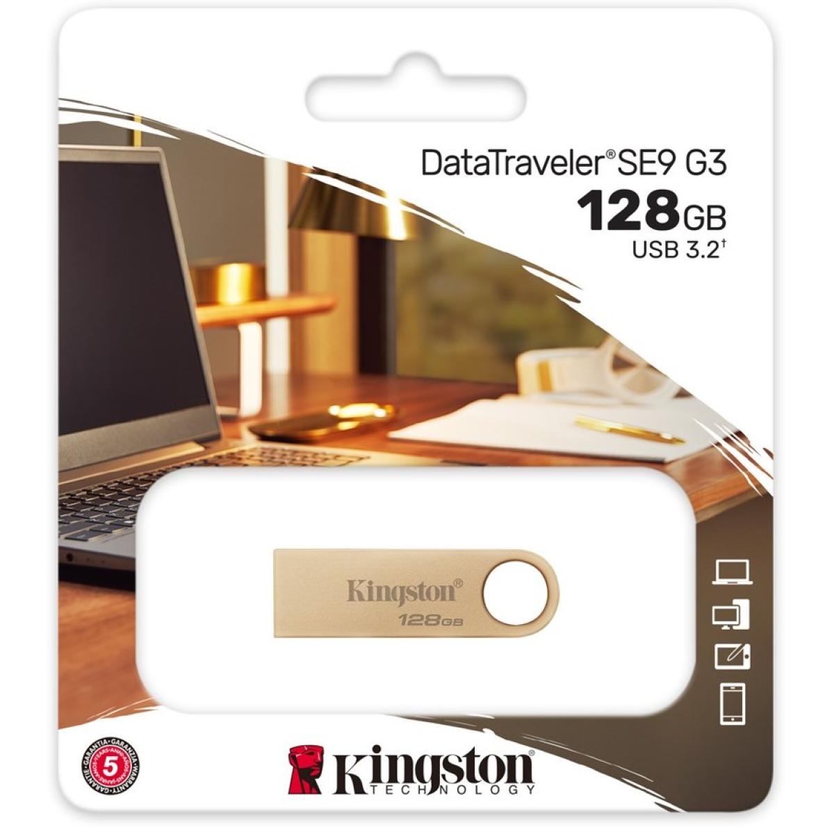 Kingston Datatraveler Se9 G3 128gb Usb Flash Drive Usb 3.2 Gen 1 Speed Up To 220mb/s Premium Metal Casing - CompuMe