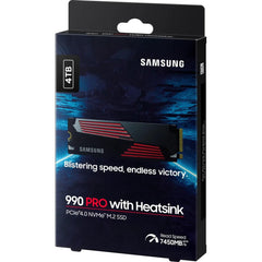 Samsung 990 Pro 4tb W/ Heatsink Ssd Nvme M.2, Speeds Up To 7,450mb/s Best For Playstation® 5 (ps5 Ssd) Console Expansion - CompuMe