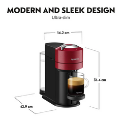 Nespresso Coffee Maker Machine Vertuo Next - Cherry Red - GCV1-GB-RE-NE
