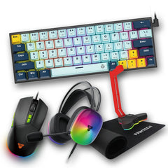 Fantech Bundle A 3 Gaming Accessories Mp64 Mouse Pad + Vx6 Gaming Mouse + Mk874v2 Mechanical Keyboard + Hg29 7.1 Surround Sound Headset + Ac3001s Rgb Headset Stand